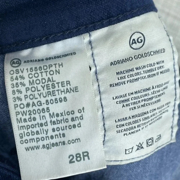 AG Adriano Goldschmied ankle Pants Womens 28R Blue 3713 - Picture 8 of 12